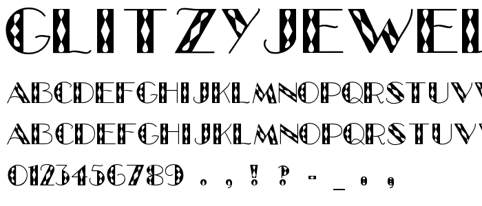 GlitzyJewel Regular font